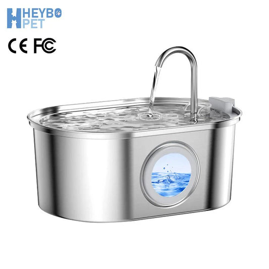 Revolutionary HEYBO Automatic Pet Water Dispenser: Keep Your Furry Friends Hydrated with Ultra Quiet Pump Technology!