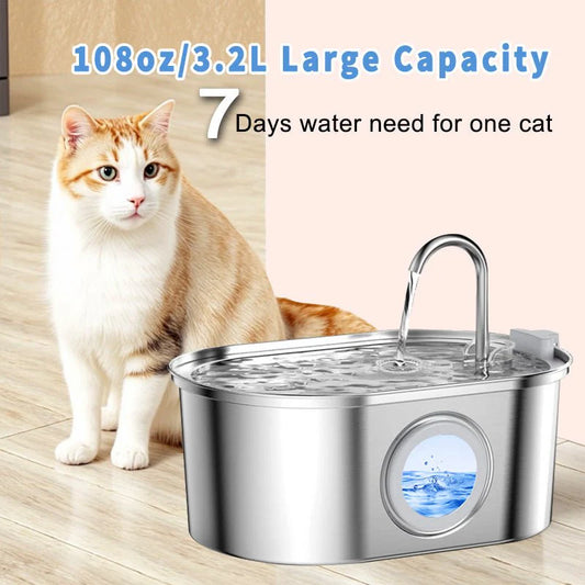 Revolutionary HEYBO Automatic Pet Water Dispenser: Keep Your Furry Friends Hydrated with Ultra Quiet Pump Technology!